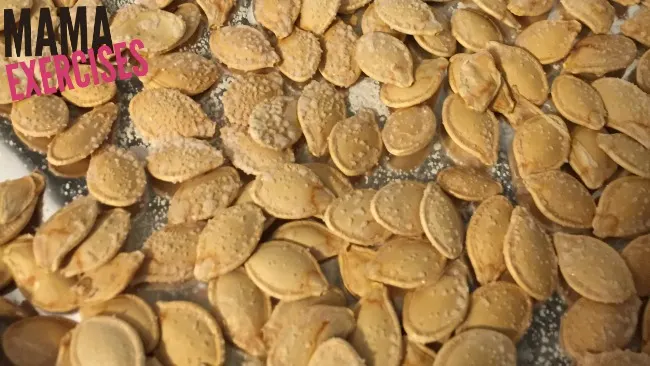 Enjoy your pumpkin seeds! - How to roast pumpkin seeds - MamaExercises.com